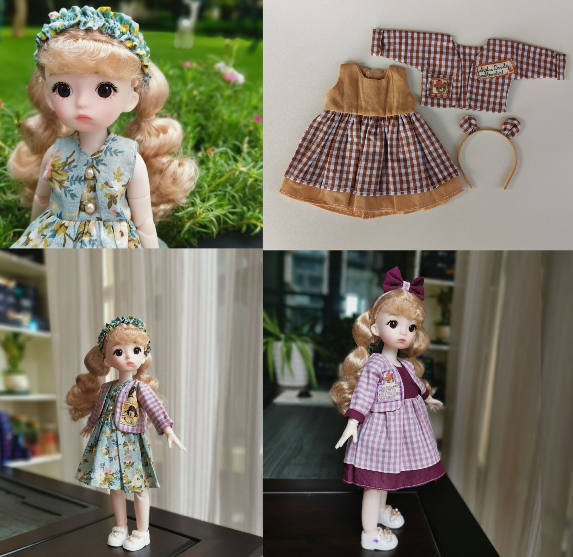 6分娃娃全套 mjd胖娃可爱胖体儿童玩具人偶及配件纯棉娃衣 经典款