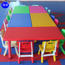 幼儿园加厚桌椅儿童塑料桌椅培训班早教长方正方桌儿童学习桌批发