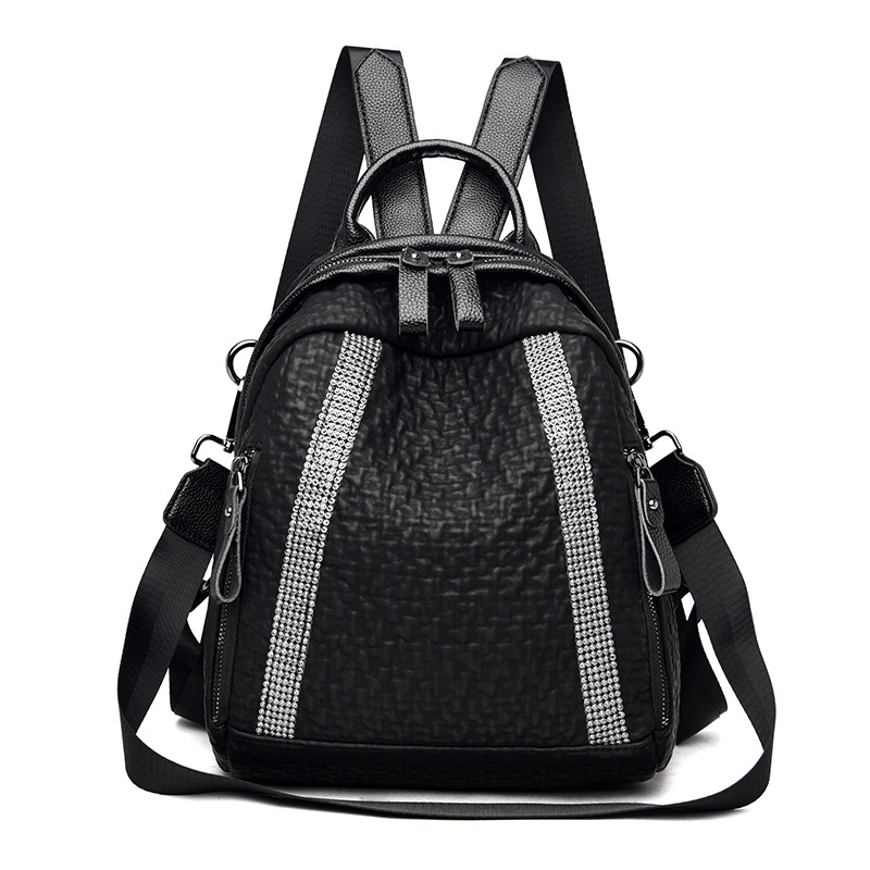 New Large Capacity Schoolbag Casual Backpack Korean Style Elegant Korean Style Bag Trendy Solid Color Simple Elegant Backpack for Women