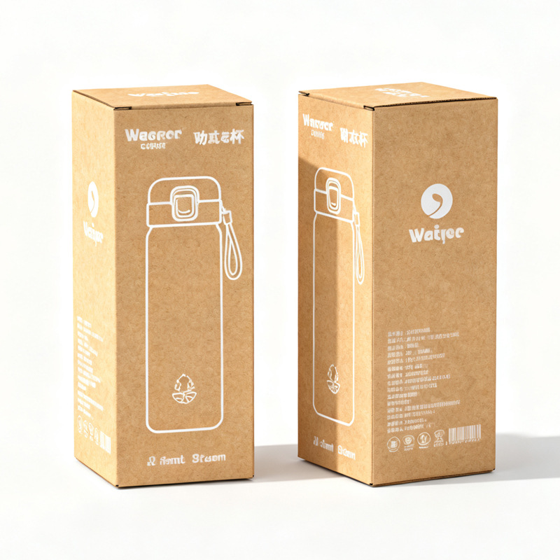 厂家定制马克杯水杯牛皮纸包装盒 不锈钢保温杯瓦楞礼盒 彩色订做