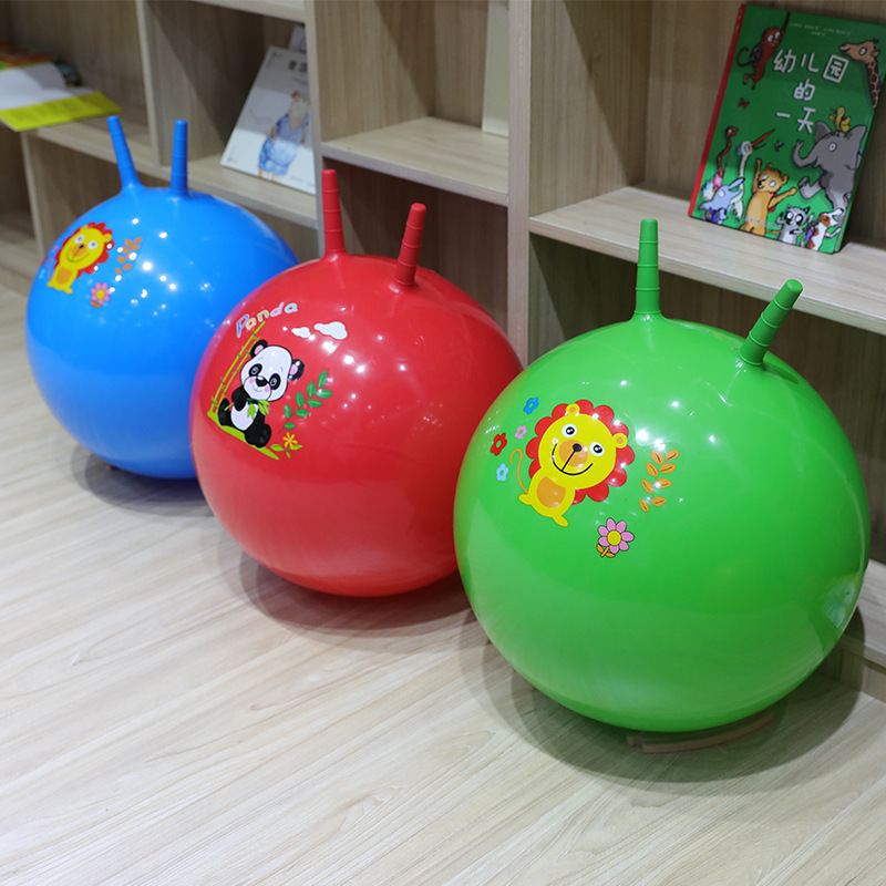 幼儿园羊角球感统训练器材儿童跳跳球加厚大号充气蹦蹦皮球小学生