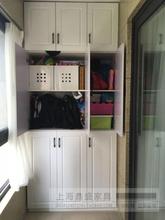 A8LM上海工厂阳台柜橱柜实木收纳储物柜欧式模压门定 做矮柜包梁