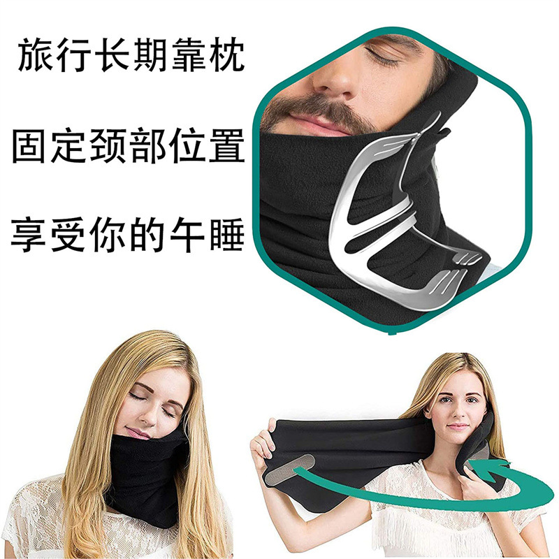 Removable and Washable Portable Super Soft Neck Support Plane Travel Pillow Cervical Pillow Nap Neck Pillow Scarf Pillow