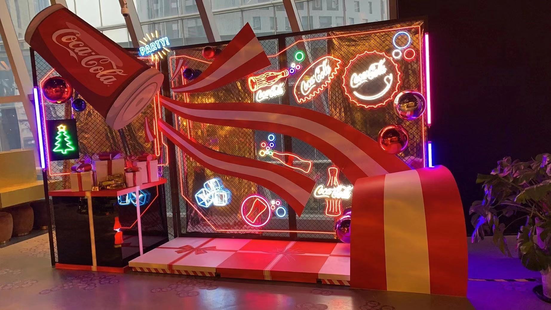 led霓虹灯发光字造行设计网红背景墙餐饮酒吧门头户外广告牌制作