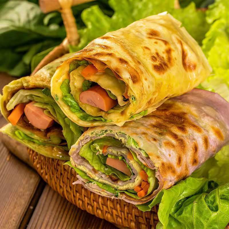 鸡蛋灌饼蔬菜半成品家用商用早餐食品手抓饼煎饼面饼精选批发包邮
