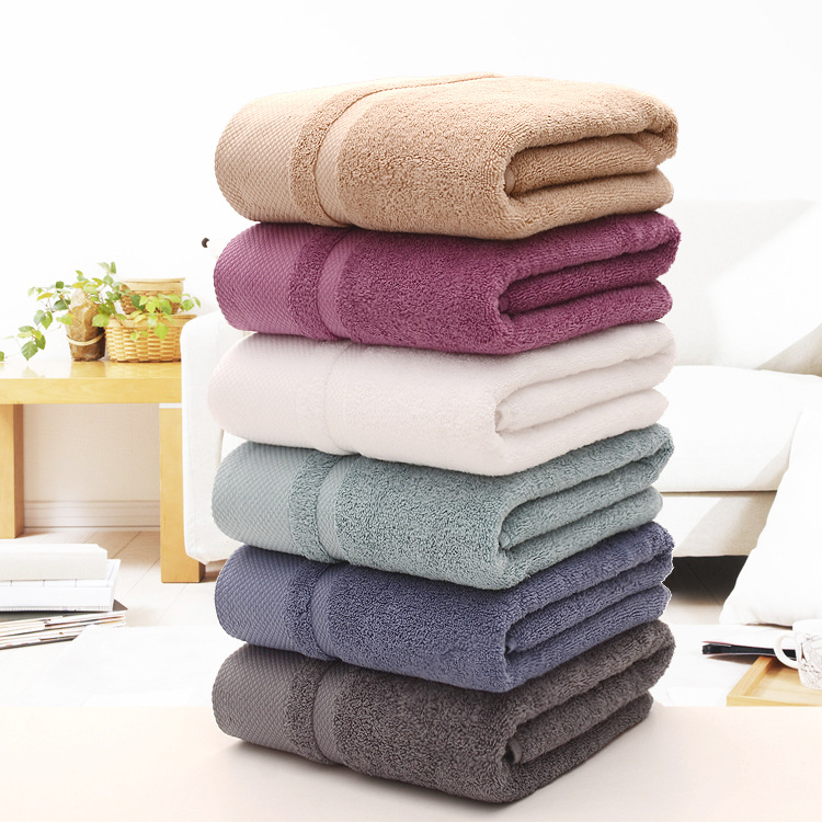 加厚婴儿品质素色断档纯棉套巾长绒棉纯棉沙滩巾批发刺绣毛巾浴巾