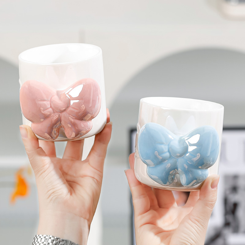 Creative Bowknot Ceramic Cup