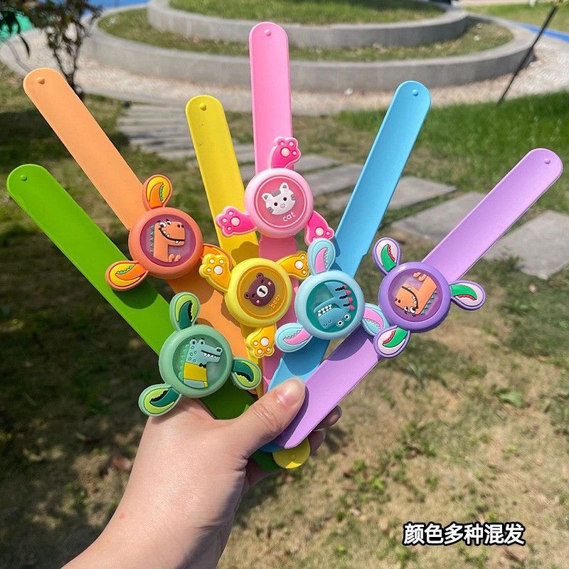 Let's Set up a Stall, Flash Rotating Gyro Bracelet, Mosquito Repellent Watch Cartoon Luminous Slap Band