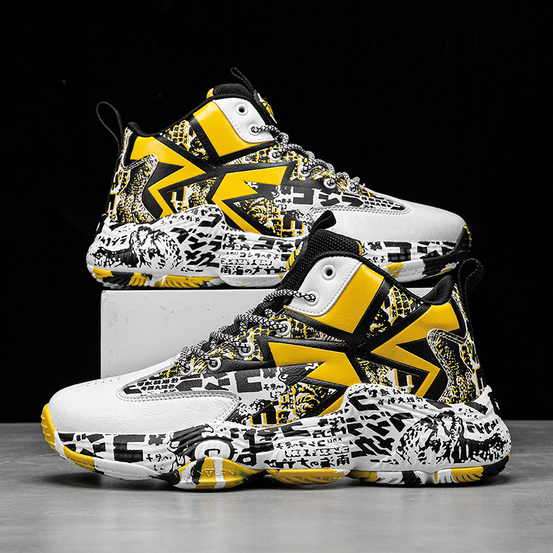 aj黑白涂鸦4皮克态极闪电哥斯拉7饕餮8二次元联名青蜂侠6代篮球鞋