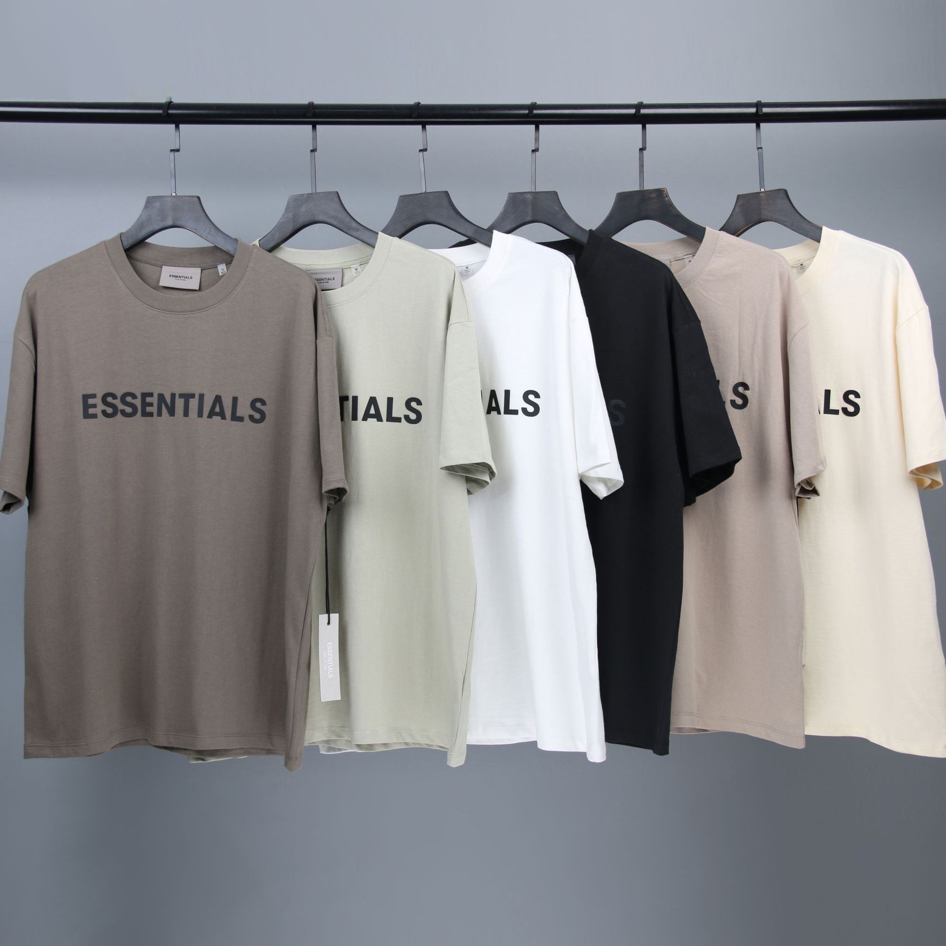 fear of god复线essentials胸前压胶硅胶字母印花fog短袖t恤zgpb