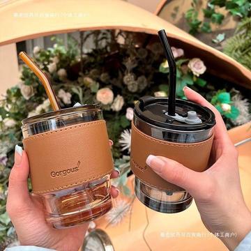 ins高颜值杯子水杯咖啡杯玻璃杯喝水杯家用男女网红爆款简约小众