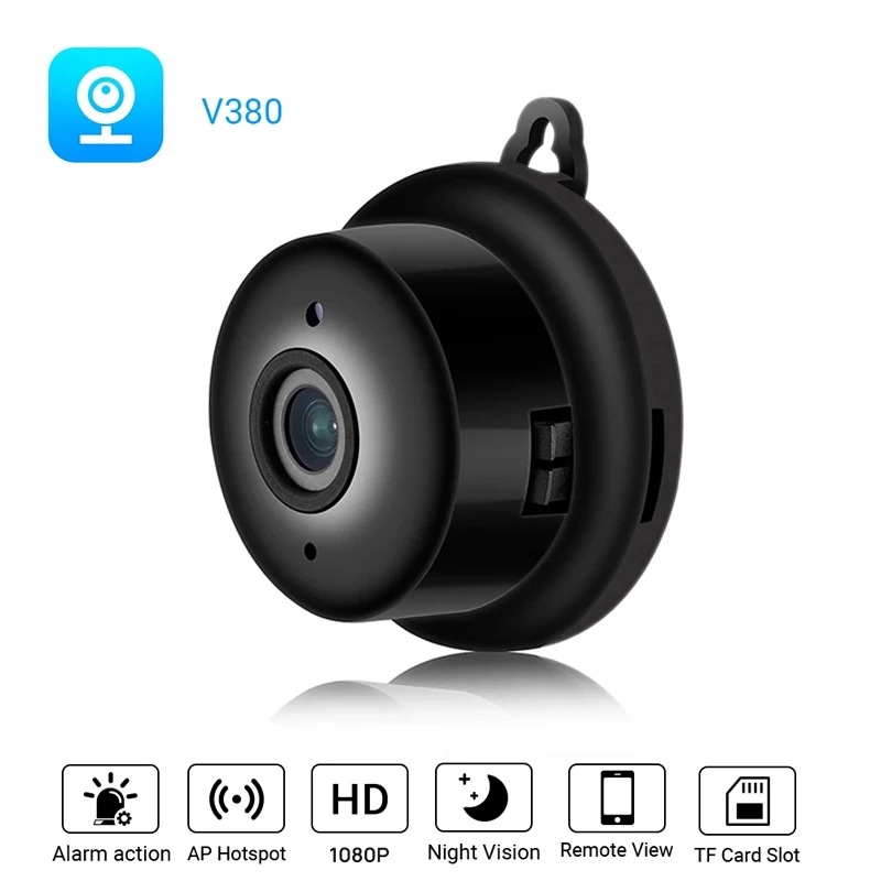 v380摄像机1080p高清家用无线wifi网络安防监控摄像头挂钩录像机
