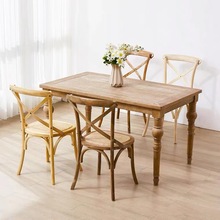 欧美式桌子餐桌实木折叠小家用户型简约现代美式欧式轻奢桌子