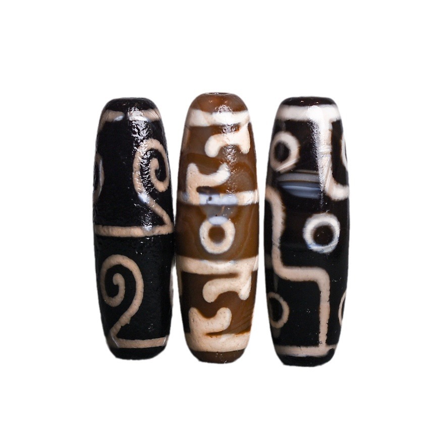 Tail Goods Tibet Beads Wholesale Natural Agate Scattered Beads Tibet Nine Eyes Three Eyes Accessories Bodhi Accessories B Grade Diy Ornament