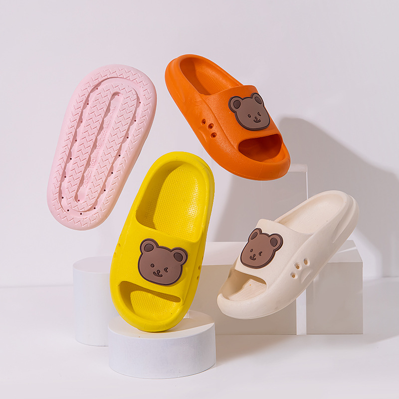 不包邮可爱卡通儿童拖鞋夏男女小孩中童居家浴室洗澡防滑凉拖