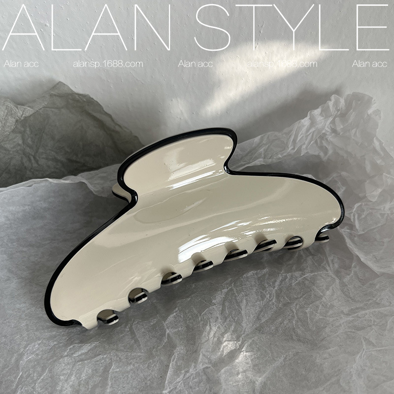 Alan Korean France Acetate High Texture Three-Layer French Elegant Large Hair Clip Updo Shark Clip for Children