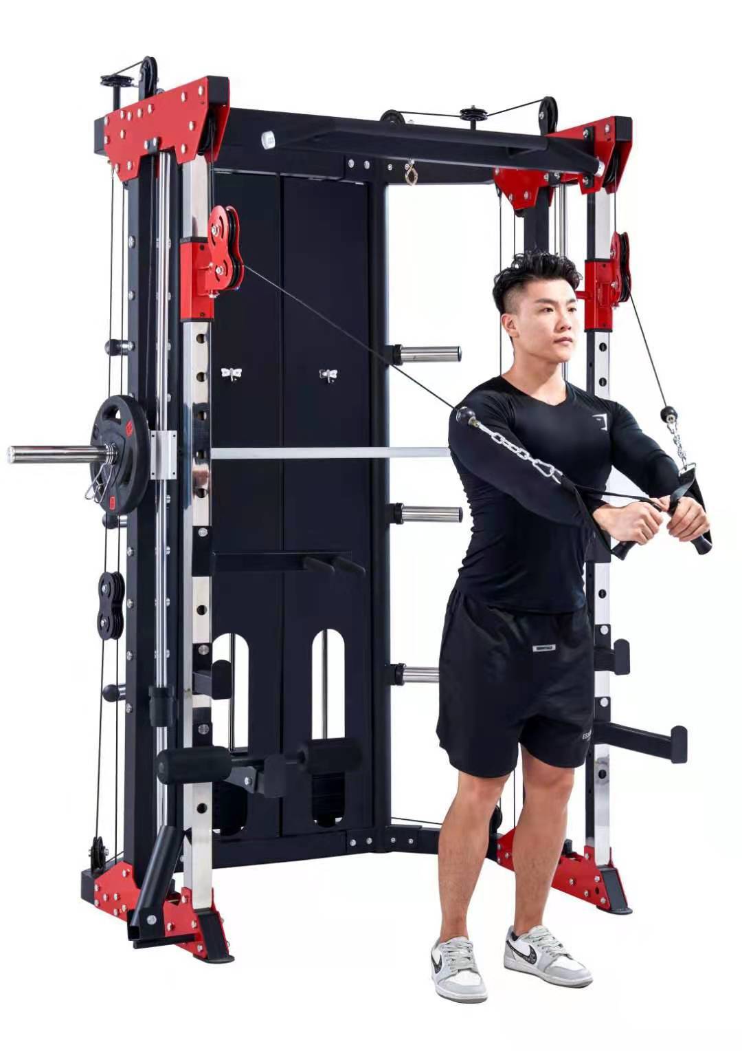 蓝鹰518飞鸟综合训练器健身器材龙门架举重深蹲卧推杠铃架健身房