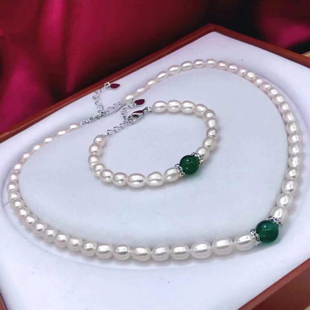 经典熊猫点位淡水akoya珍珠吊坠8-9mm正圆18k金镶嵌牛头配银链