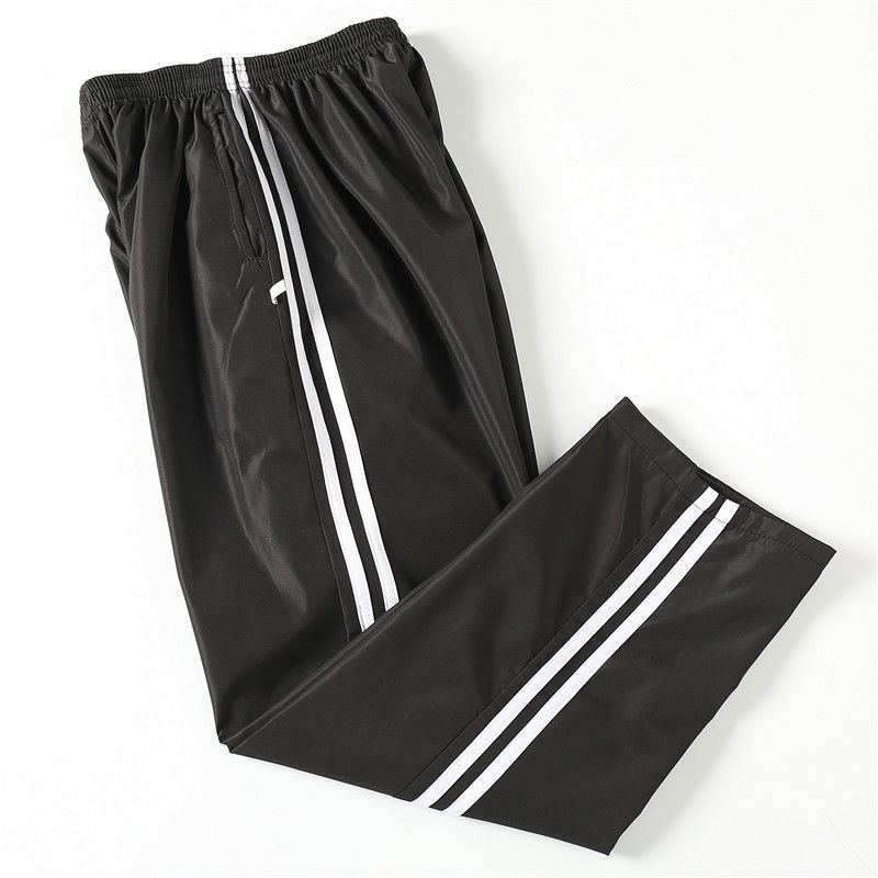 【48小时发货】带网滑料 校服裤 夏季春秋 白条校服裤子藏青色