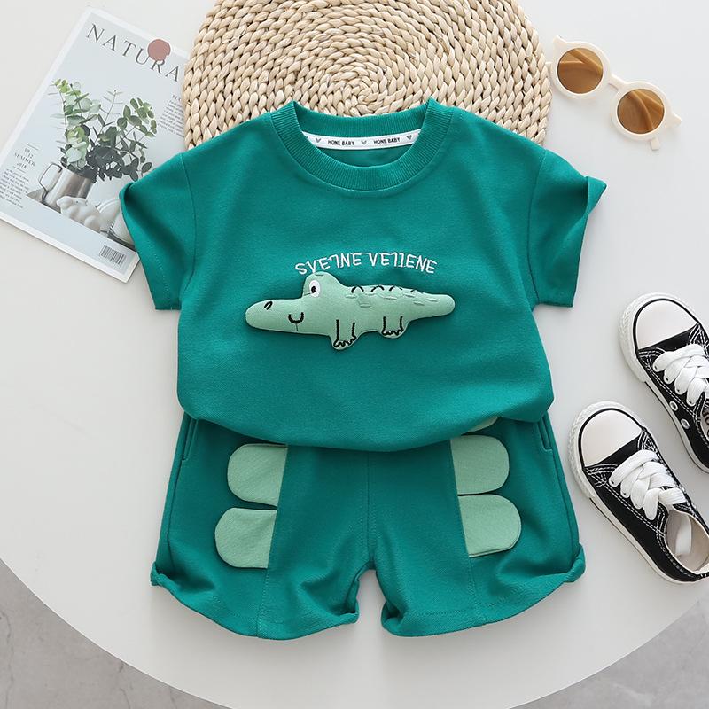 Children's Suit Boys' Three-Dimensional Printing Summer Fashion Men's Baoyang Fried Street Casual Shorts Baby Children's Summer Clothing