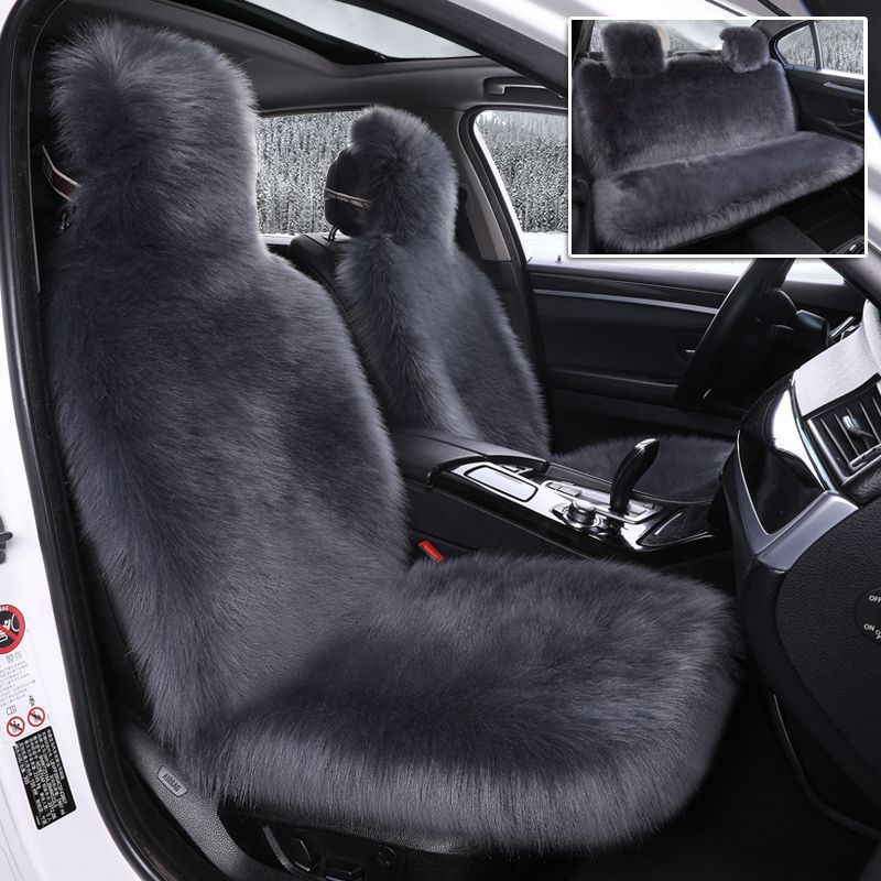 New Winter Car Cushion Plush Warm Thickened Car Mats Winter Wool Fully Surrounded Thickened Non-Slip Seat Cushion