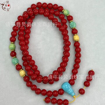 红色草珊瑚手链送闺蜜生日礼物送妈妈送女友气质108颗手链项链