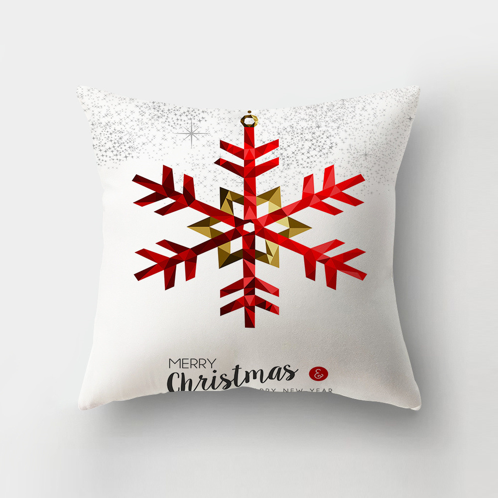 Cross-Border Nordic Hot Sale Christmas Home Bedroom Sofa Car Cushion Throw Pillowcase Amazon Printed Pillowcase