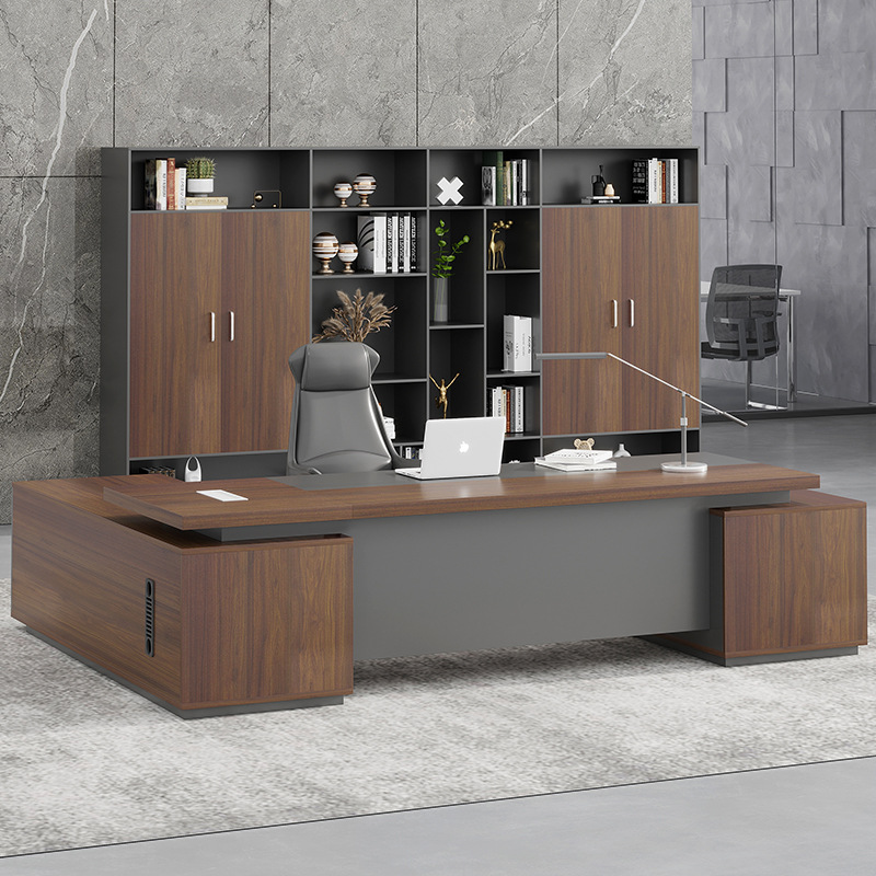 老板办公桌椅组合简约现代高档轻奢经理办公室家具主管总裁大班台