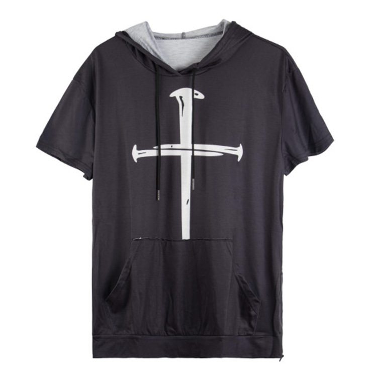 十字架时尚短袖t恤图片