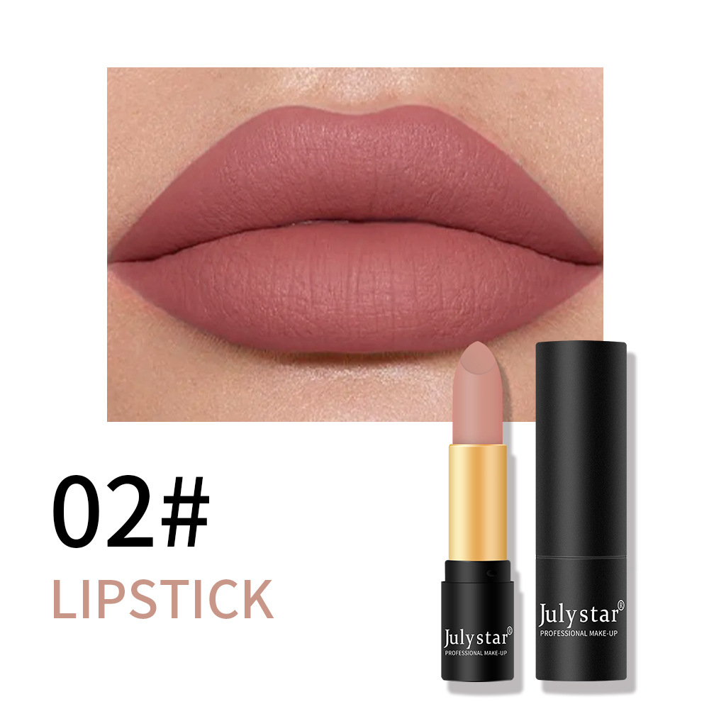 Julystar Christmas Beauty Lipstick Halloween Long-Lasting Easy to Color Discoloration Resistant No Stain on Cup Matte Lipstick