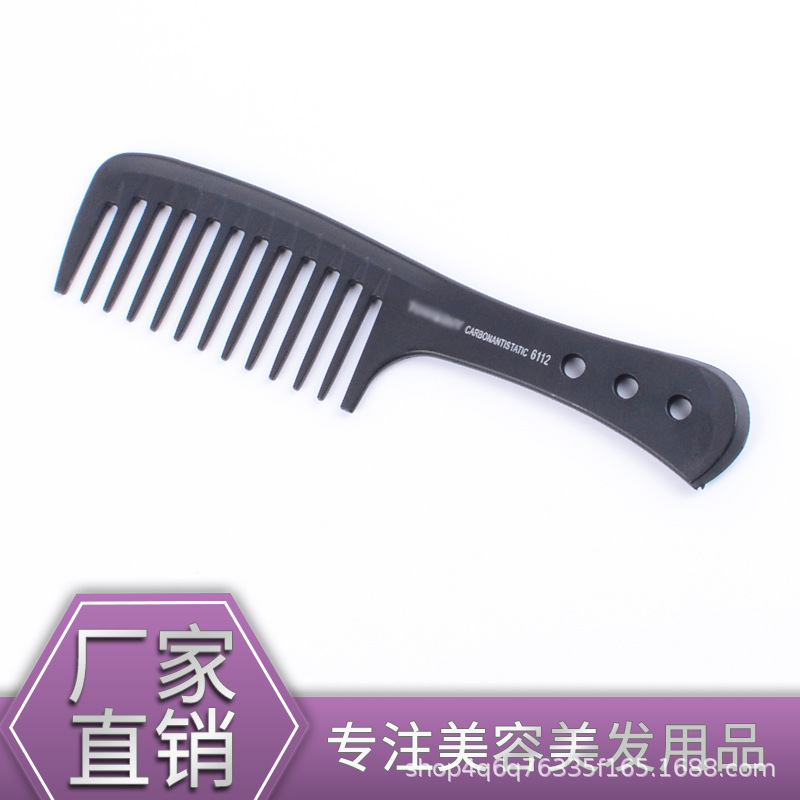 manufacturer oil head comb hair tidying comb barber partition makeup comb large wide tooth comb shape comb black sparse tooth comb