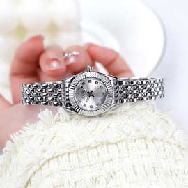 歌迪高级感日志型女表轻奢小众日历夜光防水腕表女士商务石英手表