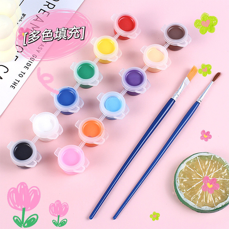 Children's Creative Diy Graffiti Fan Color Filling Painting Fan Kindergarten Diy Handmade Material Package Stall Night Market Circular Fan