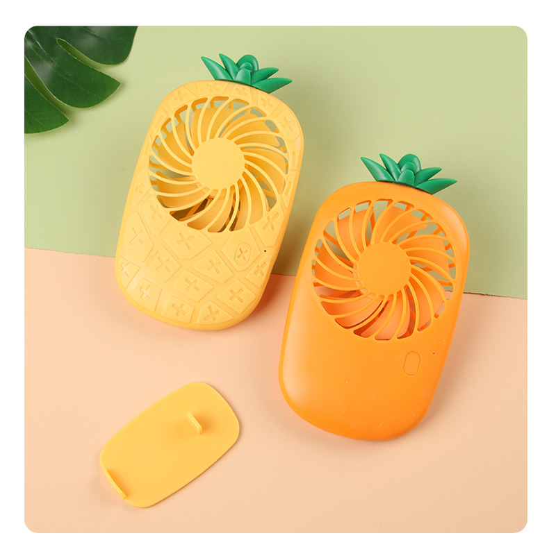 新款超薄菠萝手持迷你风扇usb桌面静音充电宝小风扇迷你口袋风扇