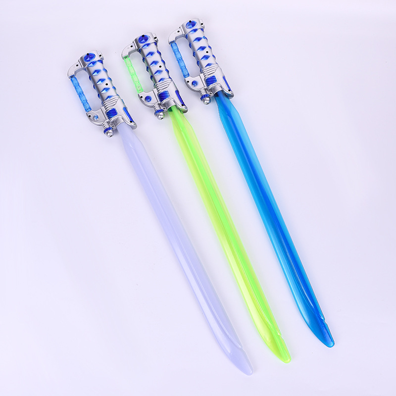 新款红外线激光发声闪光剑玩具儿童音乐激光鲨鱼刀地摊货源批发