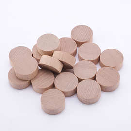 diy木质工艺品圆木片 木制小制作榉木圆片多尺寸小木片配件批发