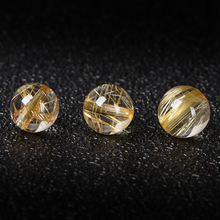 巴西金发晶散珠diy珠子串珠饰品配件材料钛晶黄发金水晶手串配珠