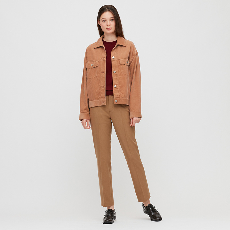 yyk 女装2020秋新款宽松休闲小个子灯芯绒夹克上衣女短外套430425