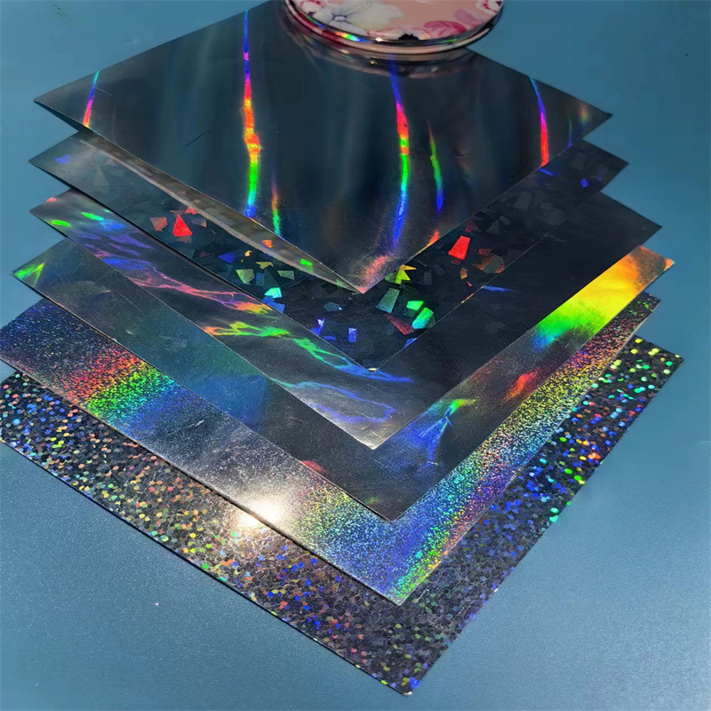 双闪吧唧素面镭射银垫纸马铁口原神摆台贴纸明信片卡彩色纸-阿里巴巴