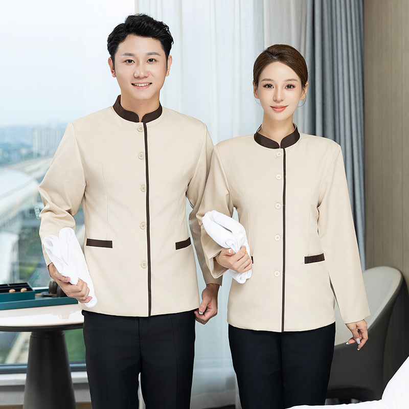 酒店保洁工作服长袖女套装物业阿姨宾馆客房服务员清洁工服秋冬装