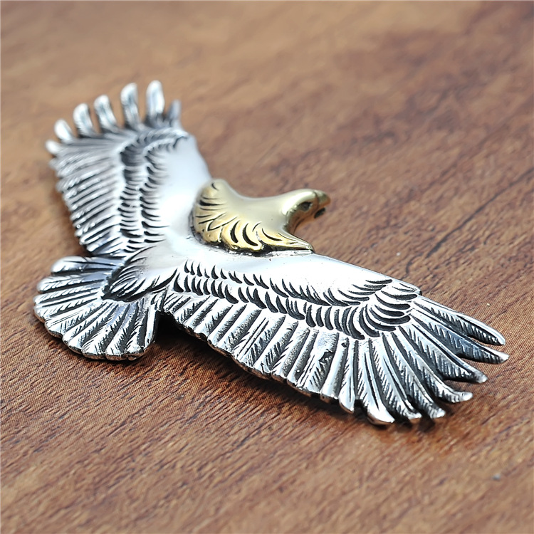 日本高桥吾郎goros原版手工复刻925纯银 大号老鹰 雄鹰吊坠 挂坠