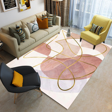 厂家批发现代北欧抽象客厅地毯 ins北欧简约家用卧室床边地毯