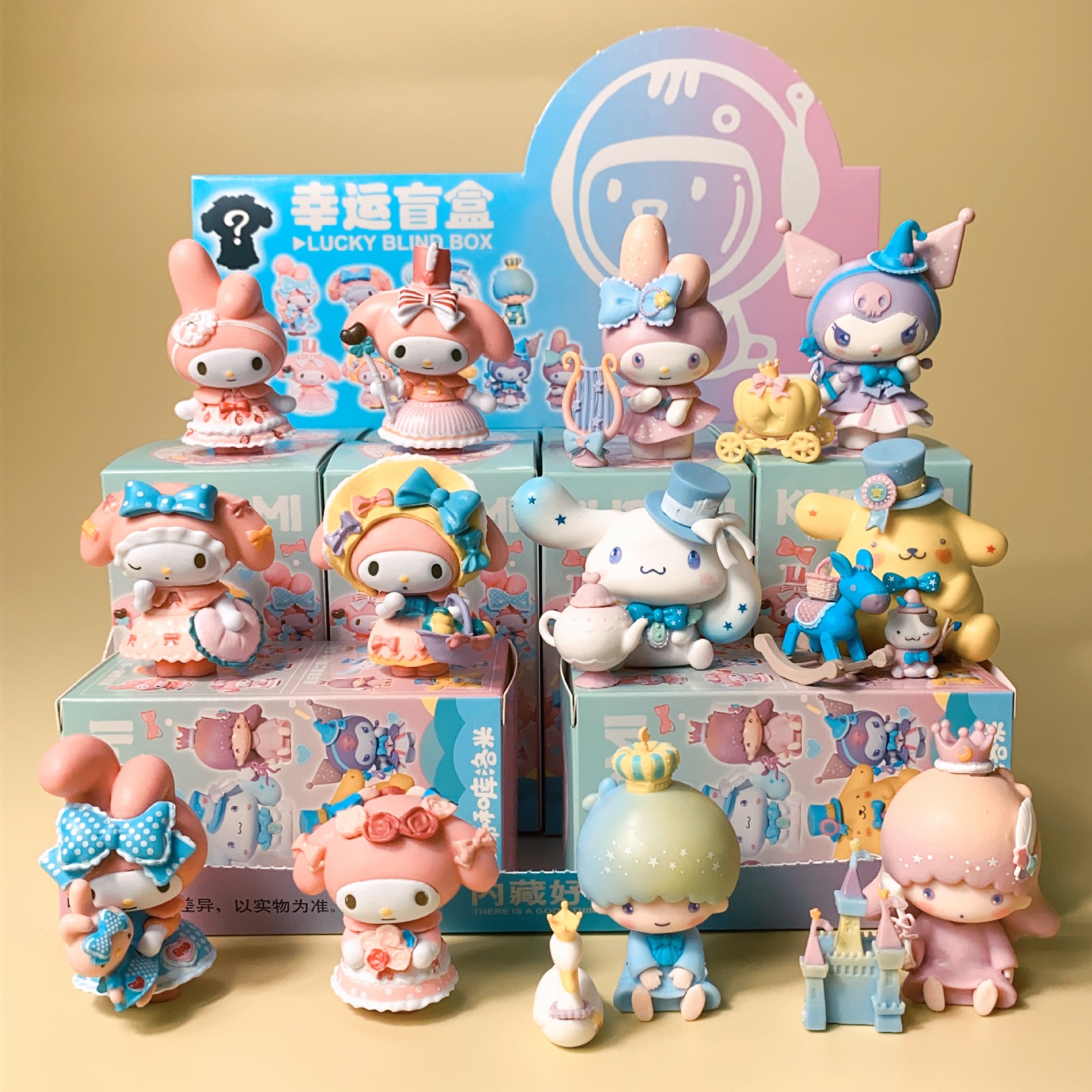 Sanrio Blind Box Clow M Melody Hand-Made Tea Party Dream Series Room Ornaments Birthday Gift