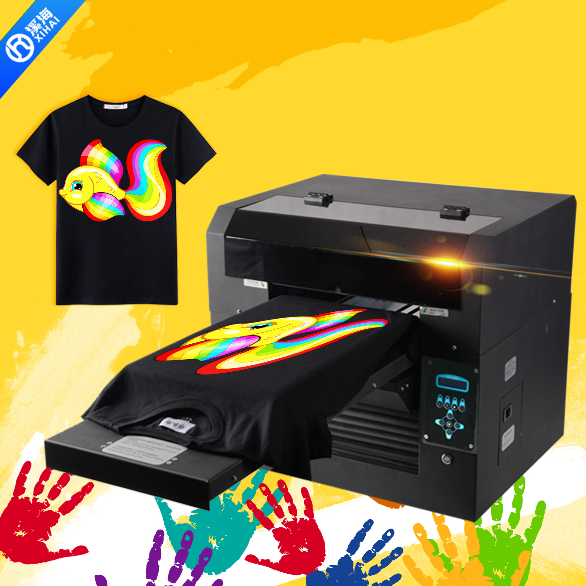 服装印花机数码直喷机器t恤卫衣打印机柯式烫画数码直喷一体机
