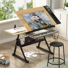 可升降绘画桌绘图书画画图画画美术电脑设计师书桌画架工作台桌子