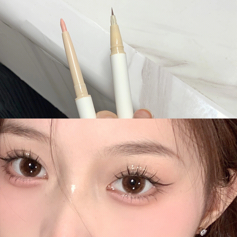 Sweet Mint Double-Headed Eye Shadow Pen Dual-Use Pearlescent Thin and Glittering Brightening Shadow Outline Pen Eyeliner Eye Shadow Two-in-One