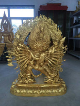 大威德金刚佛像纯铜铸造大型藏传寺院黄铜一米怖畏金刚密宗铜雕像