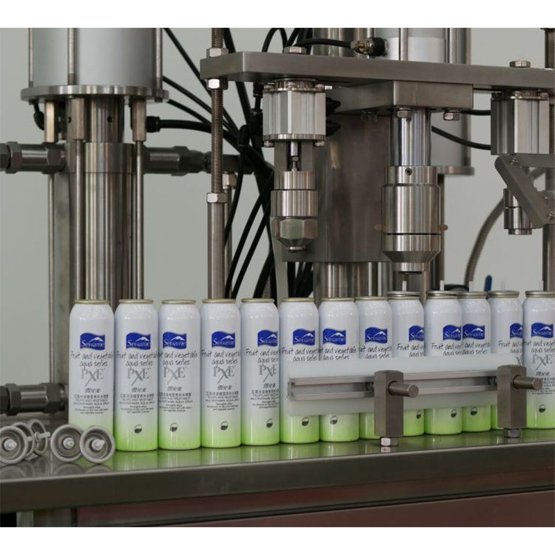 灭虱气雾剂灌装机 厨房用品灌装设备 气雾罐灌装机械