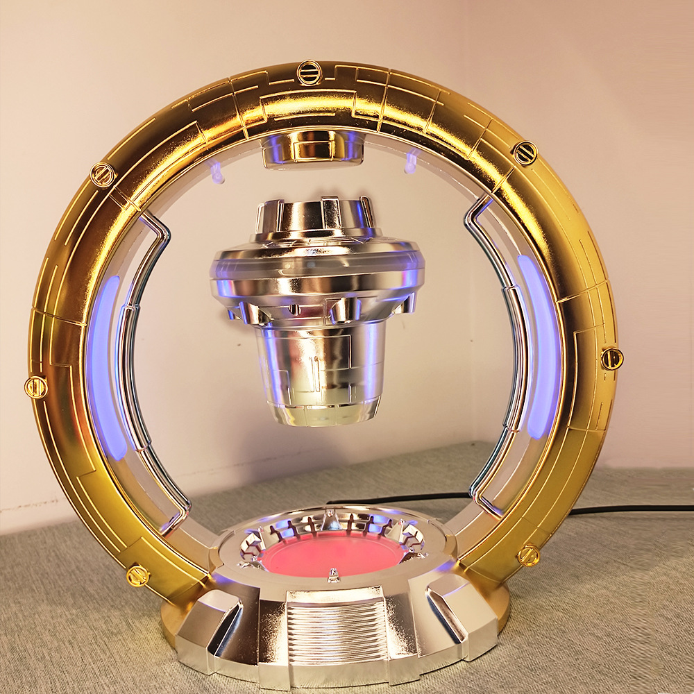 ai智能语音互动磁悬浮音箱 机械风飞船桌面摆件 商务礼品新婚