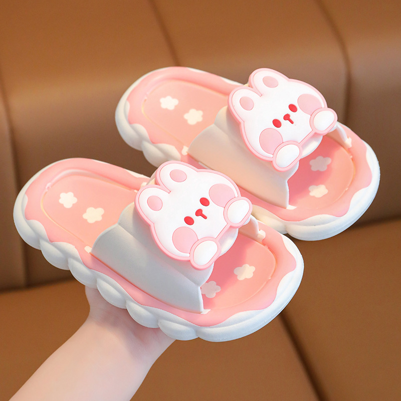 Children's Slippers Female Summer Cute Cartoon Bath Non-Slip Indoor Home Soft Bottom Baby Sandals Girls' Slipper